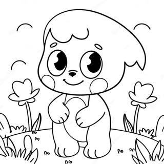 Cute Buttercup In A Garden Coloring Page 20442-16450