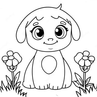 Cute Buttercup In A Garden Coloring Page 20442-16451