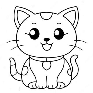 Cute Cat Kid Coloring Page 20451-16454