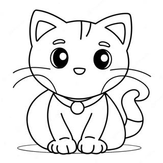 Cute Cat Kid Coloring Page 20451-16455