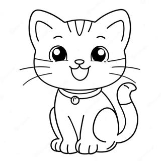 Cute Cat Kid Coloring Page 20451-16456