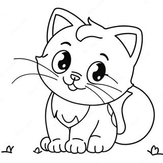 Playful Kitten Coloring Page 20452-16457