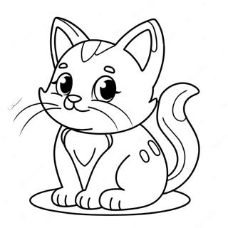 Playful Kitten Coloring Page 20452-16458