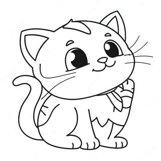 Playful Kitten Coloring Page 20452-16459