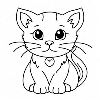 Playful Kitten Coloring Page 20452-16460