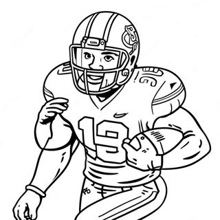 Ohio State Football Player In Action Coloring Page 20472-16476