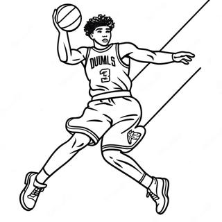 Lamelo Ball Dunking Coloring Page 20482-16477