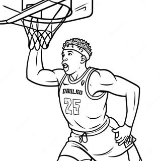 Lamelo Ball Dunking Coloring Page 20482-16478