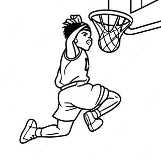 Lamelo Ball Dunking Coloring Page 20482-16479