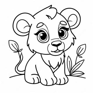 Baby Lion Coloring Pages