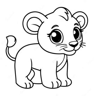 Cute Baby Lion Coloring Page 20531-16519