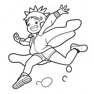 Hinata Shoyo Jumping High Coloring Page 20552-16537