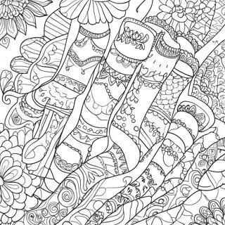 Colorful Sock Pattern Coloring Page 20561-16542