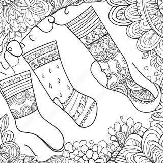 Colorful Sock Pattern Coloring Page 20561-16543