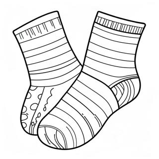 Striped Sock Coloring Page 20562-16545