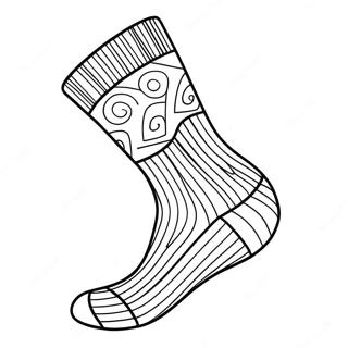 Striped Sock Coloring Page 20562-16547