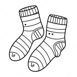 Striped Sock Coloring Page 20562-16548