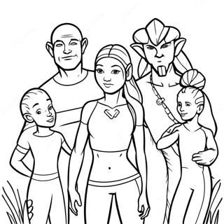 Na Vi Family Coloring Page 20572-16553