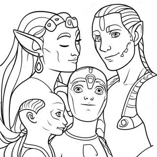 Na Vi Family Coloring Page 20572-16554