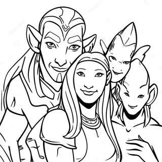 Na Vi Family Coloring Page 20572-16556