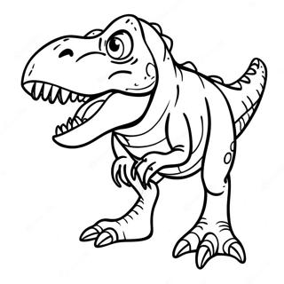 Ferocious T Rex Roaring Coloring Page 20582-16561