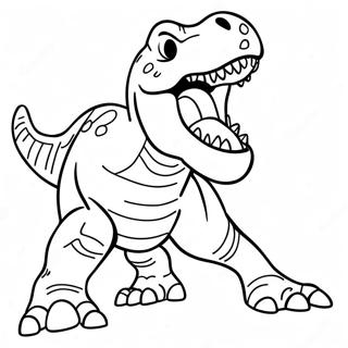 Ferocious T Rex Roaring Coloring Page 20582-16562