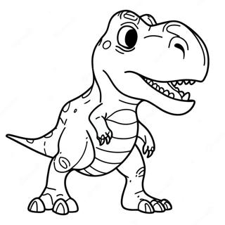 Ferocious T Rex Roaring Coloring Page 20582-16563