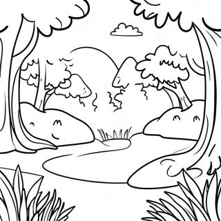 Colorful True Nature Scene Coloring Page 20602-16583