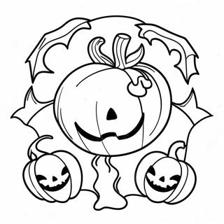 Spooky Spirit Halloween Logo Coloring Page 20612-16587