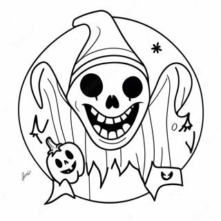 Spooky Spirit Halloween Logo Coloring Page 20612-16588