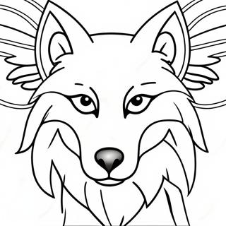 Wolf With Wings Coloring Page 20621-16590