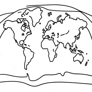 Colorful World Map Coloring Page 2062-1690