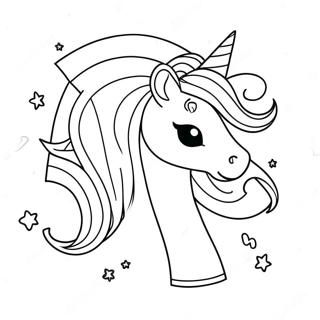 Birthday Unicorn Coloring Pages