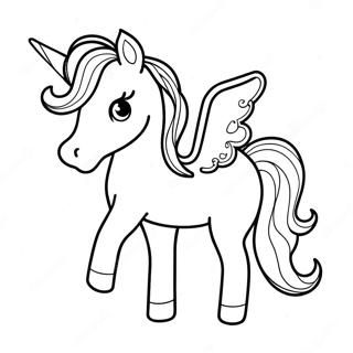 Birthday Unicorn Coloring Page 20631-16598