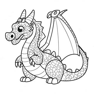 Dragon Puppet Template Coloring Page 20651-16614