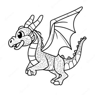 Colorful Dragon Puppet In Flight Coloring Page 20652-16617