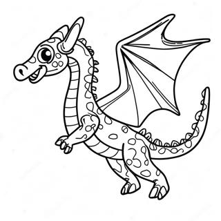 Colorful Dragon Puppet In Flight Coloring Page 20652-16619