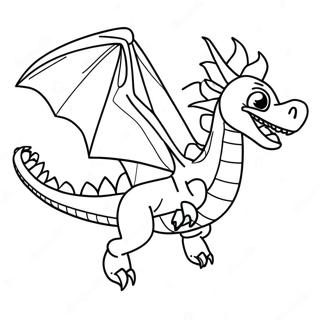 Colorful Dragon Puppet In Flight Coloring Page 20652-16620