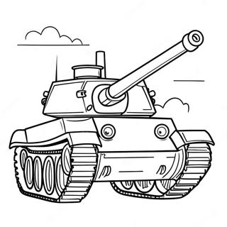 Realistic Ww2 Tank Coloring Page 20672-16633