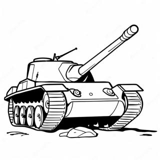 Realistic Ww2 Tank Coloring Page 20672-16634