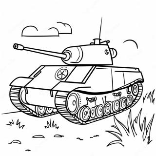 Realistic Ww2 Tank Coloring Page 20672-16635