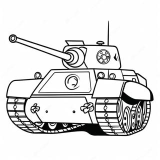 Realistic Ww2 Tank Coloring Page 20672-16636