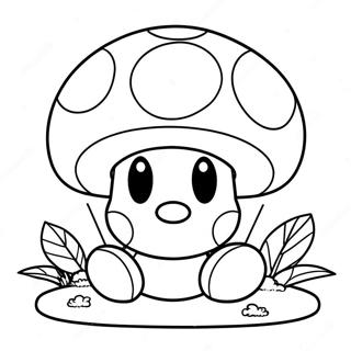 Mario Mushroom Coloring Page 20701-16650