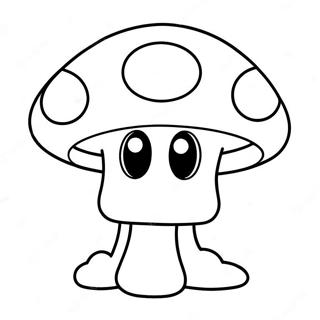 Cute Mario Mushroom With Smiling Face Coloring Page 20702-16658