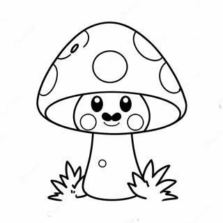 Cute Mario Mushroom With Smiling Face Coloring Page 20702-16660