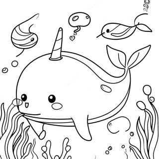 Not Quite Narwhal Coloring Pages