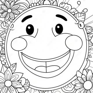 Happy Face Coloring Page 2072-1698