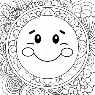 Happy Face Coloring Page 2072-1700