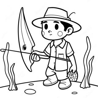 Gon Freecss With His Fishing Rod Coloring Page 20772-16714