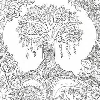 Whimsical Tree Of Life Coloring Page 20802-16735